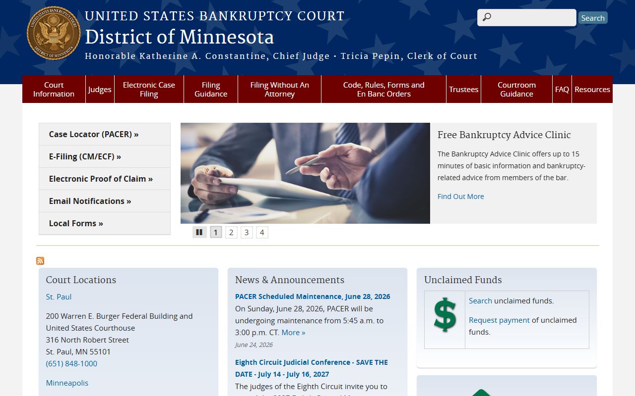 Pennington County District Court bankruptcy court distinction