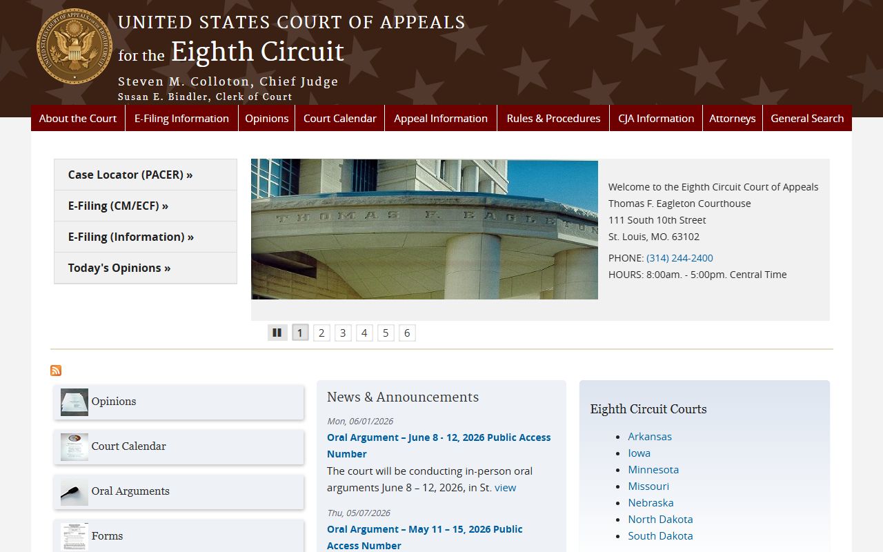 Pennington County District Court Eighth Circuit federal appeals distinction